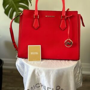 Michael Kors Vibrant Red Satchel